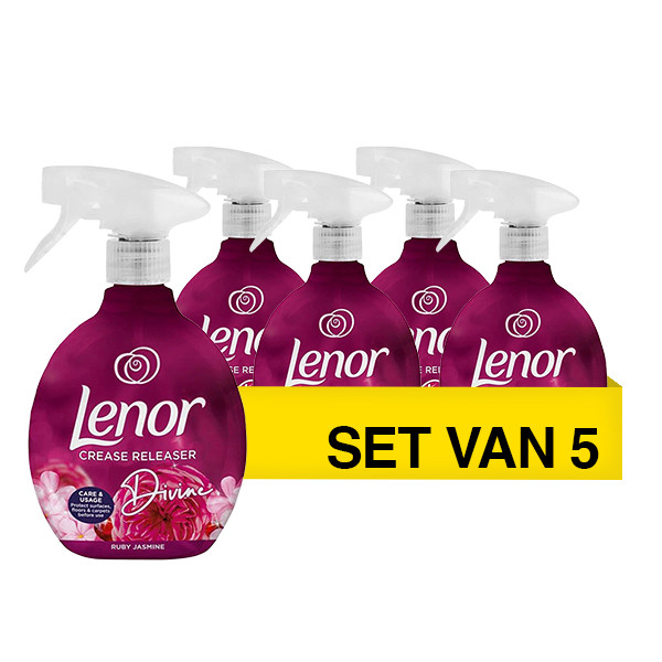 Aanbieding: Lenor Kledingverfrisser & Kreukverwijderaar Ruby Jasmine (5 stuks à 500 ml) SLE00415 - 1