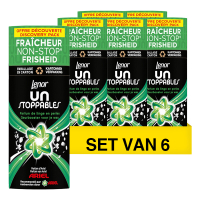Lenor Aanbieding: Lenor Unstoppables Geurbooster Geurparels Ariel 140 gram (6 flessen - 66 wasbeurten)  SLE00405