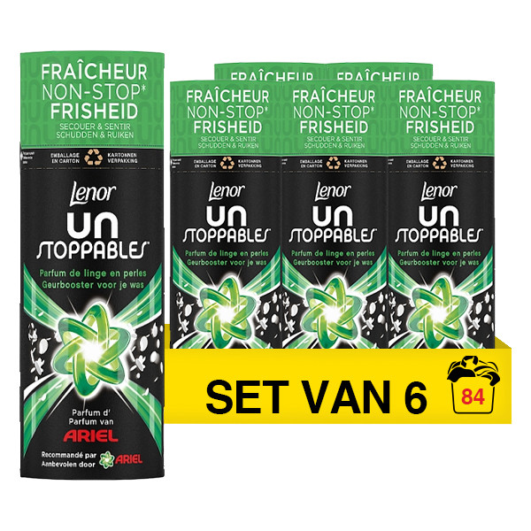 Lenor Aanbieding: Lenor Unstoppables Geurbooster Geurparels  Ariel 165 gram (6 flessen - 84 wasbeurten)  SLE00455 - 1