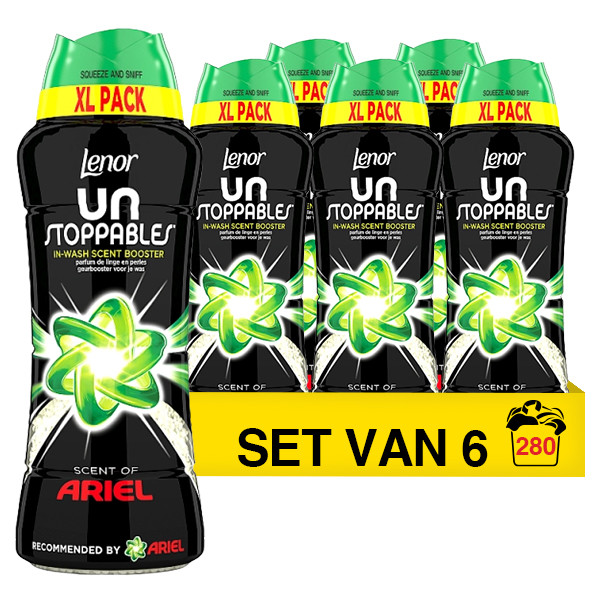 Lenor Aanbieding: Lenor Unstoppables Geurbooster Geurparels Ariel 495 gram (6 flessen - 240 wasbeurten)  SLE00457 - 1