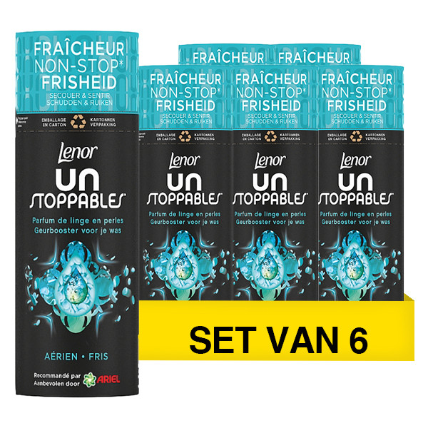 Aanbieding: Lenor Unstoppables Geurbooster Geurparels Fris 165 gram (6 flessen - 84 wasbeurten) SLE00503 - 1