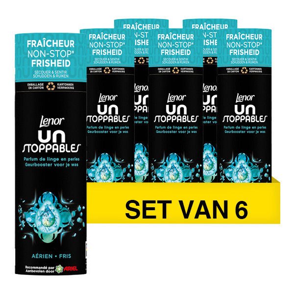 Aanbieding: Lenor Unstoppables Geurbooster Geurparels Fris 235 gram (6 flessen - 114 wasbeurten) SLE00395 - 1