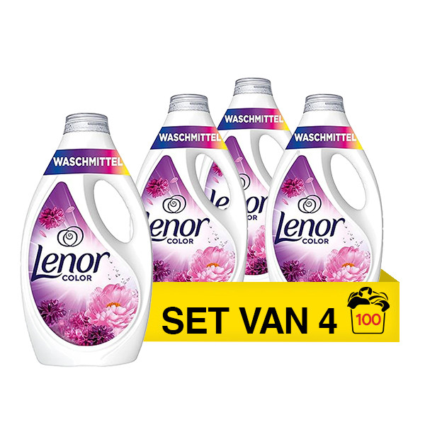 Aanbieding: Lenor Vloeibaar Wasmiddel Color Amethist & Bloemenboeket 1125 ml (4 flessen - 100 wasbeurten) SLE00690 - 1