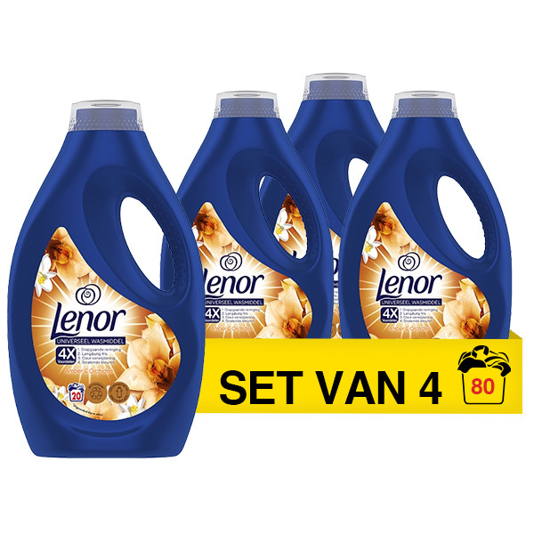 Aanbieding: Lenor Vloeibaar Wasmiddel Gouden Orchidee 900 ml (4 flessen - 80 wasbeurten) SLE00475 - 1