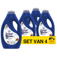 Lenor Aanbieding: Lenor Vloeibaar Wasmiddel Katoen Fris 900 ml (4 flessen - 80 Wasbeurten)  SLE00479