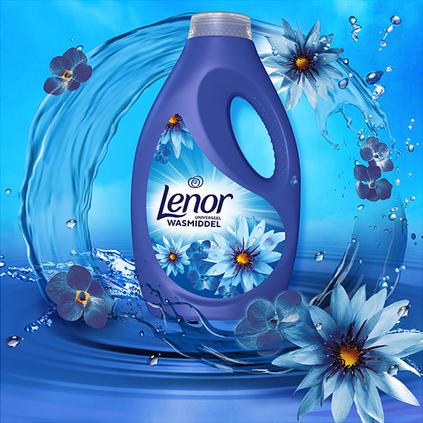Aanbieding: Lenor Vloeibaar Wasmiddel Zeebries 2250 ml (4 flessen - 200 wasbeurten) SLE00688 - 4