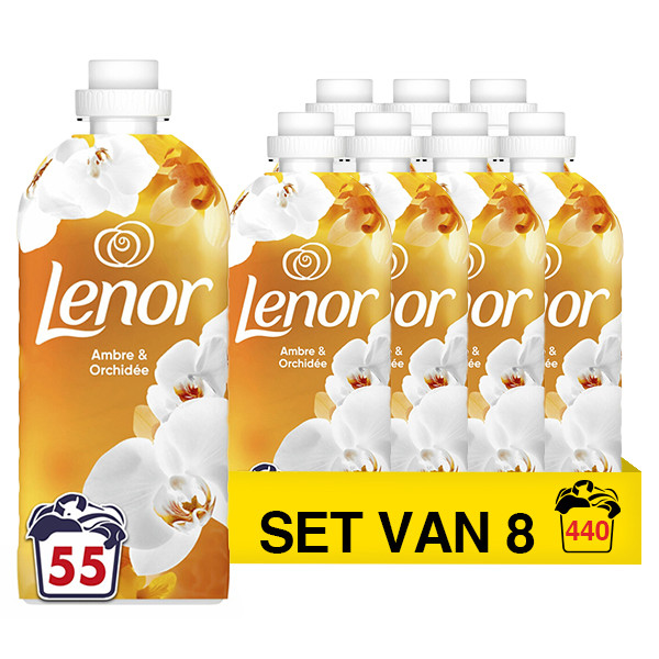 Aanbieding: Lenor Wasverzachter Amber & Orchidee 1150 ml (8 flessen - 440 wasbeurten) SLE00660 - 1