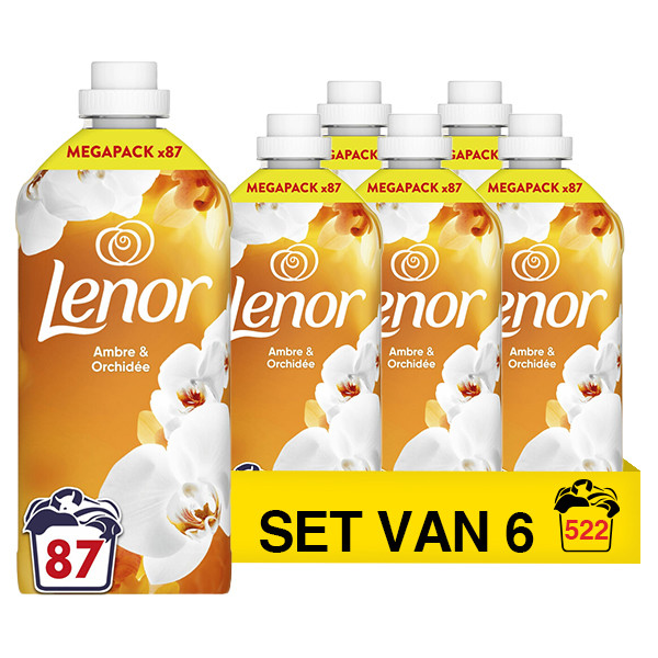 Aanbieding: Lenor Wasverzachter Amber & Orchidee 1872 ml (6 flessen - 522 wasbeurten) SLE00672 - 1