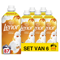 Aanbieding: Lenor Wasverzachter Amber & Orchidee 1872 ml (6 flessen - 522 wasbeurten) SLE00672