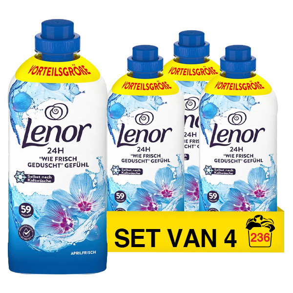 Aanbieding: Lenor Wasverzachter April Fresh 1239 ml (4 flessen - 236 wasbeurten) SLE00649 - 1