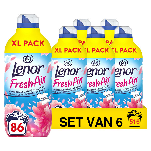 Aanbieding: Lenor Wasverzachter Fresh Air Outdoorable Blossom 1204 ml (6 flessen - 516 wasbeurten) SLE00668 - 1