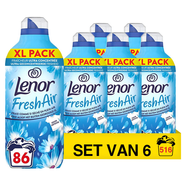 Aanbieding: Lenor Wasverzachter Fresh Air Outdoorable Morning Fresh 1204 ml (6 flessen - 516 wasbeurten) SLE00670 - 1