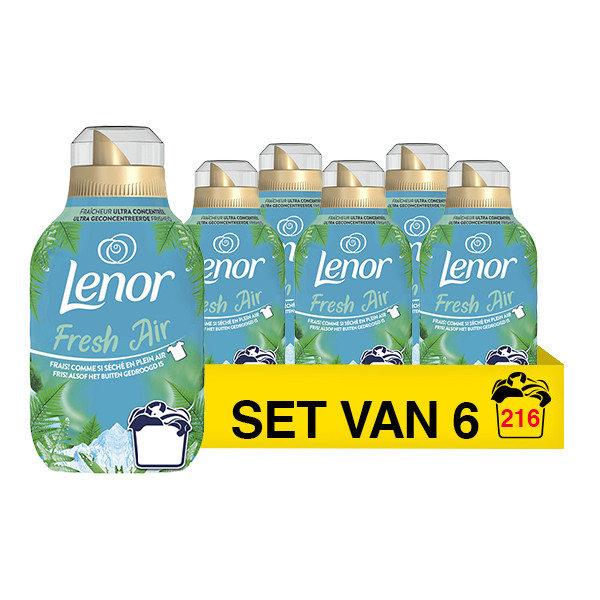 Lenor Aanbieding: Lenor Wasverzachter Fresh Air Outdoorable Noorderlicht 3024 ml (6 flessen - 216 wasbeurten)  SLE00547 - 1