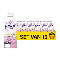 Lenor Aanbieding: Lenor Wasverzachter Light Jasmijnbloem 10584 ml (12 flessen - 504 wasbeurten)  SLE00567