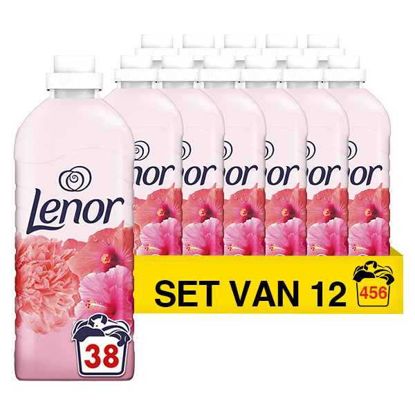 Lenor Aanbieding: Lenor Wasverzachter Pioenroos & Hibiscus 798 ml (12 flessen - 456 wasbeurten)  SLE00459 - 1