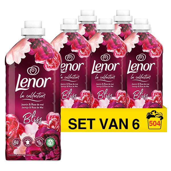 Lenor Aanbieding: Lenor Wasverzachter Robijn & Jasmijn 1764 ml (6 flessen - 504 wasbeurten)  SLE00463 - 1
