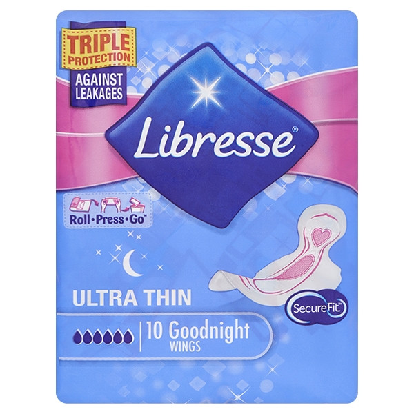 Libresse Ultra Thin Goodnight Maandverband (10 stuks) SLI00009 - 1