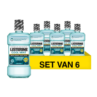 Listerine Aanbieding: 6x Listerine Cool Mint mondwater milde smaak (500 ml)  SLI00031