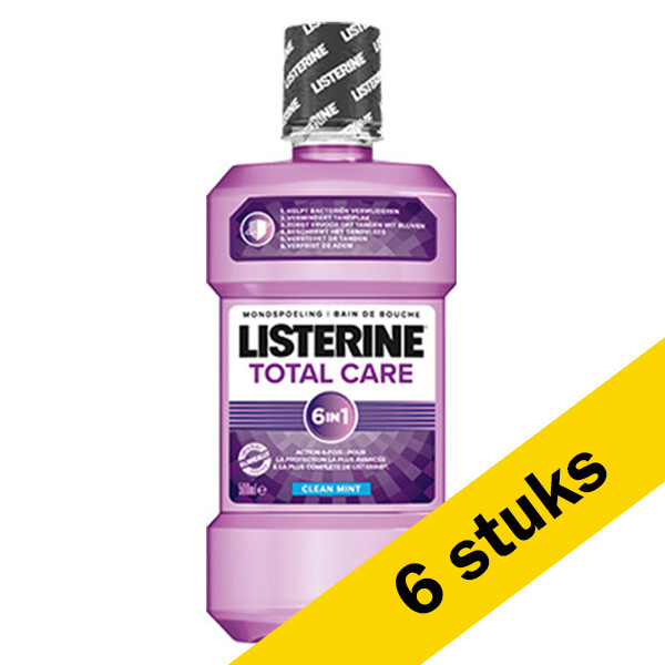 Listerine Aanbieding: 6x Listerine Total Care Clean Mint mondwater (500 ml)  SLI00033 - 1