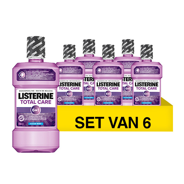 Listerine Aanbieding: 6x Listerine Total Care Clean Mint mondwater (500 ml)  SLI00033 - 1