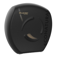 Lucart EcoNatural Flow Jumbo Toiletpapier dispenser | Groot | Zwart | 892513 SLU00068