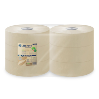 Lucart EcoNatural Jumbo Toiletpapier | 2-laags | 6 rollen | 350 m | 400 vel | Bruin | 812150 SLU00042