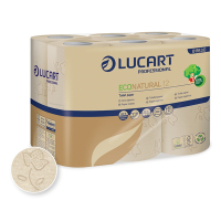 Lucart EcoNatural Toiletpapier | 2-laags | 12 rollen | 200 vel | Beige | 811830 SLU00038