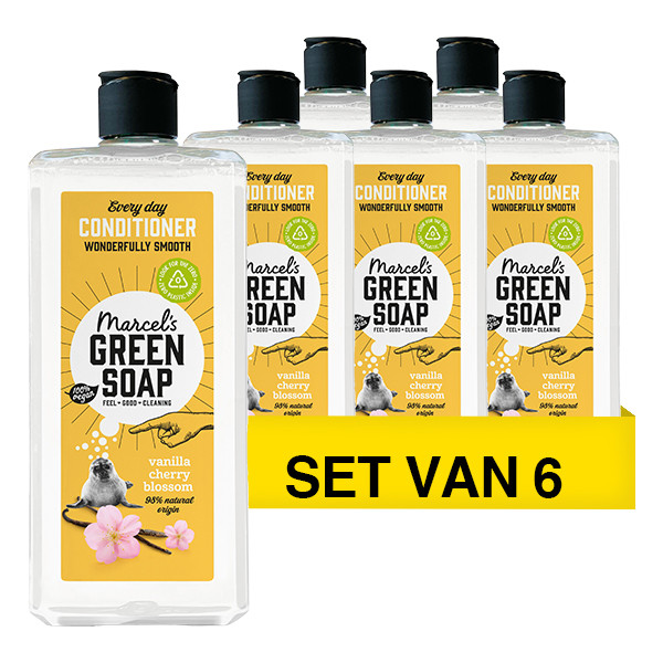 Marcel's Green Soap Aanbieding: 6x Marcel's Green Soap conditioner vanille en kersenbloesem (300 ml)  SMA00298 - 1