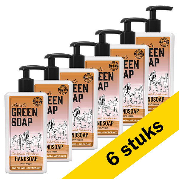 6x Marcel's Green Soap handzeep sandelhout 250 ml