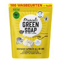 Marcel's Green Soap Aanbieding: Marcel's Green Soap All-In-One Vaatwas Capsules (4 pakken - 100 wasbeurten)  SMA00262