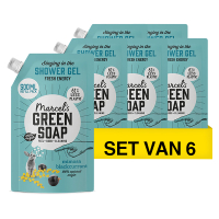 Marcel's Green Soap Aanbieding: Marcel's Green Soap Douchegel Mimosa en Zwarte Bes Navulling (6 pakken - 500 ml)  SMA00306