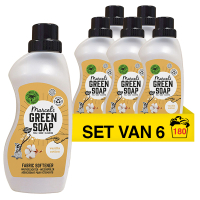 Marcel's Green Soap Aanbieding: Marcel's Green Soap Wasverzachter Vanille & Katoen 750 ml (6 flessen - 180 wasbeurten)  SMA00104