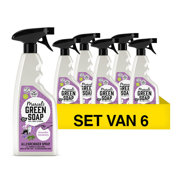 Marcel's Green Soap Aanbieding: Marcel's Green Soap allesreiniger spray Lavendel en Rozemarijn ( 6 flessen - 3000 ml)  SMA00095 - 1