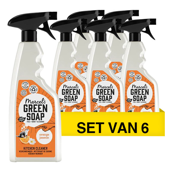Marcel's Green Soap Aanbieding: Marcel's Green Soap keukenspray Sinaasappel en Jasmijn (6 flessen - 3000 ml)  SMA00244 - 1