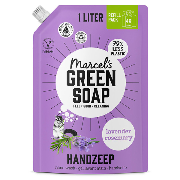 Marcel’s Green Soap Lavendel & Rosemarijn Handzeep Navulling (1000 ml) SMA00341 - 1