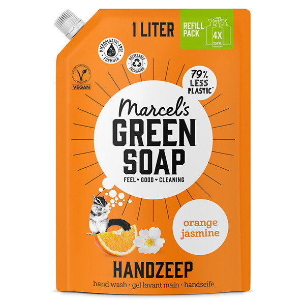 Marcel’s Green Soap Sinaasappel & Jasmijn Handzeep Navulling (1000 ml) SMA00343 - 1