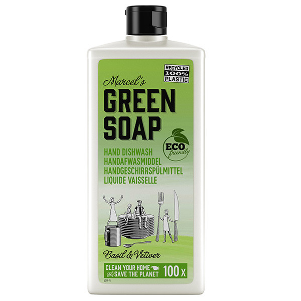 Marcel's Green Soap afwasmiddel basilicum en vertivert gras (500 ml)  SMA00009 - 1