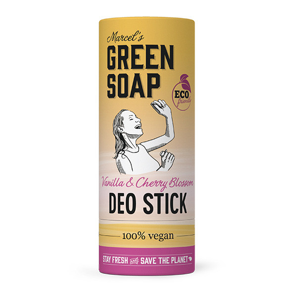 Marcel's Green Soap deodorant stick vanille & kersenbloesem (40 gram)  SMA00072 - 1