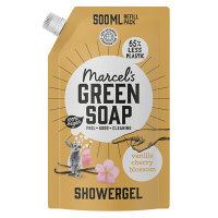 Marcel's Green Soap douchegel navulling Vanille en Kersenbloesem (500 ml)  SMA00090