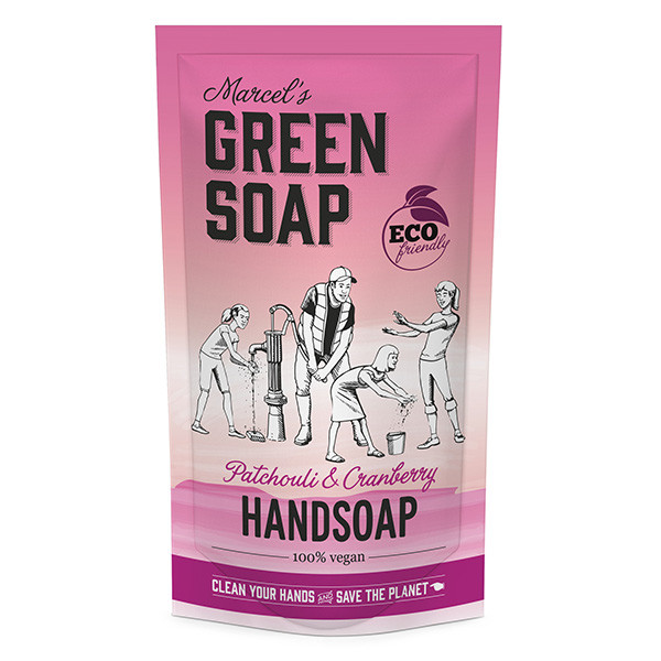Marcel's Green Soap handzeep navulling patchouli en cranberry (500 ml)  SMA00041 - 1