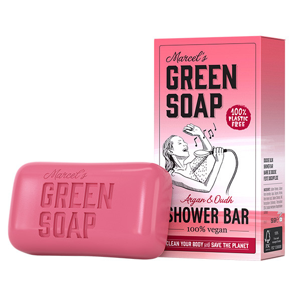 Marcel's Green Soap shower bar argan & oudh (150 gram)  SMA00065 - 1