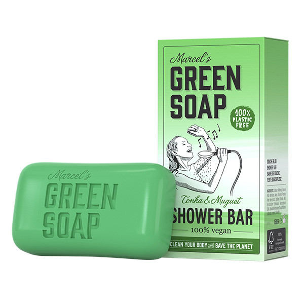 Marcel's Green Soap shower bar tonka & muguet (150 gram)  SMA00064 - 1