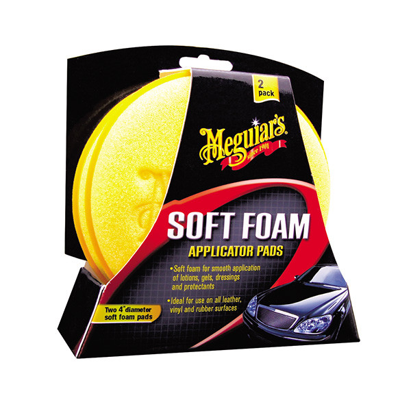 Meguiars Soft Foam Applicator Pad (2-pack, Ø10.2 cm)  SME00233 - 1