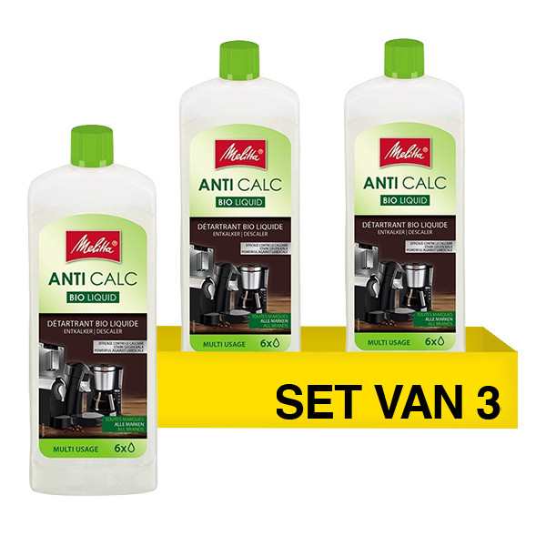 Aanbieding:  Melitta Anti-Calc multifunctionele bio liquid ontkalker (3 verpakkingen à 250 ml) SME01060 - 1