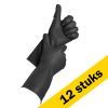 Aanbieding: 12 x Huishoudhandschoen super sterk maat XL (Merbach, zwart, 1 paar)