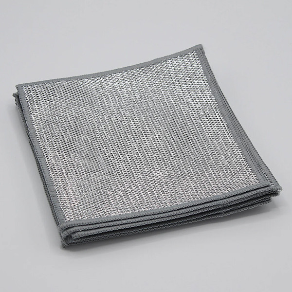 Metaaldraad Afwasdoekjes | 20 x 20 cm | 2-laags (10 stuks, 123schoon huismerk) SDR08647 - 3