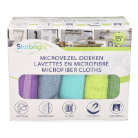 Microvezeldoek 30x30cm 15 stuks (123schoon huismerk) SDR07315