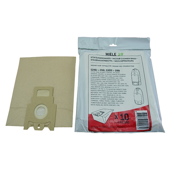 Miele type F/J papieren stofzuigerzakken 10 zakken + 1 filter (123schoon huismerk)  SMI00005 - 1