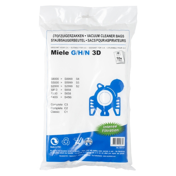 Miele type G/H/N microvezel 3D stofzuigerzakken 10 zakken (123schoon huismerk)  SMI01006 - 1