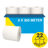 Mini-palletvoordeel: Poetspapier 1-laags | 132 rollen | 123schoon huismerk | Geschikt voor Tork M2 dispenser SDR02096